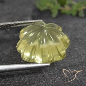 Quartzo Amarelo Abacaxi Claro Natural 9.33ct, Flor cortada, Transparente