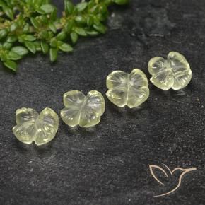 Pedras preciosas de Quartzo Luz amarela natural de 3.60 ct, Flor cortada, Transparente
