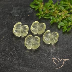 Pedras preciosas de Quartzo Luz amarela natural de 4.98 ct, Flor cortada, Transparente
