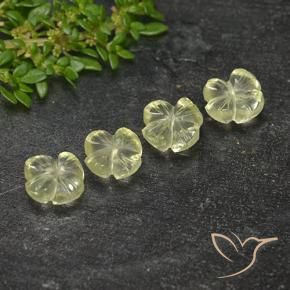 Pedras preciosas de Quartzo Luz amarela natural de 4.98 ct, Flor cortada, Transparente