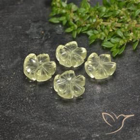 Pedras preciosas de Quartzo Luz amarela natural de 7.80 ct, Flor cortada, Transparente