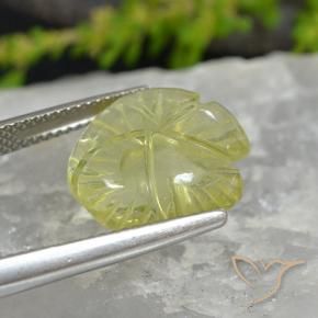 Quartzo Limão amarelo Natural 7.37ct, Flor cortada, Transparente