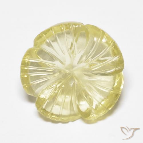 Quartzo Luz amarela Natural 8.94ct, Flor cortada, Transparente