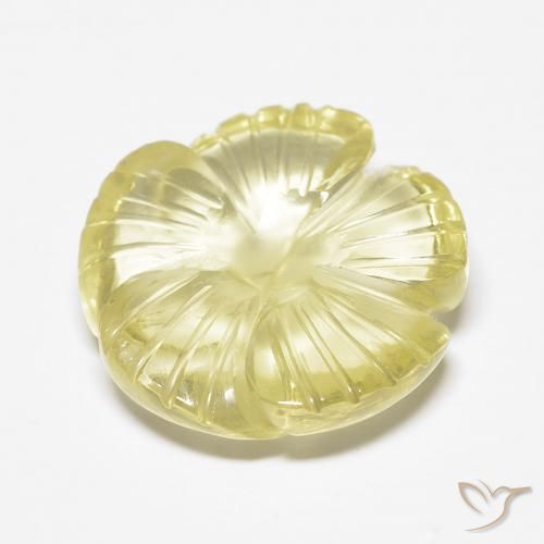 Quartzo Luz amarela Natural 8.94ct, Flor cortada, Transparente