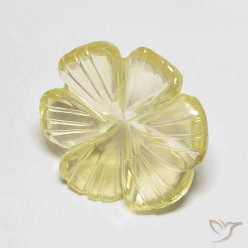 Quartzo Luz amarela Natural 5.82ct, Flor cortada, Transparente