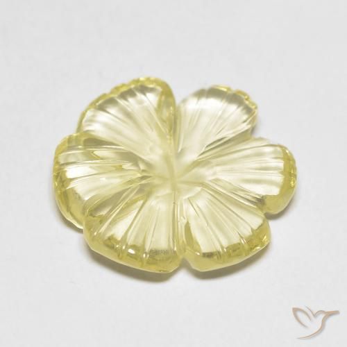 Quartzo Luz amarela Natural 5.82ct, Flor cortada, Transparente