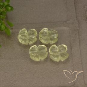 Pedras preciosas de Quartzo Luz amarela natural de 3.49 ct, Flor cortada, Transparente