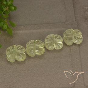 Pedras preciosas de Quartzo Luz amarela natural de 3.49 ct, Flor cortada, Transparente