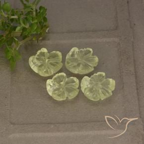 Pedras preciosas de Quartzo Luz amarela natural de 5.10 ct, Flor cortada, Transparente
