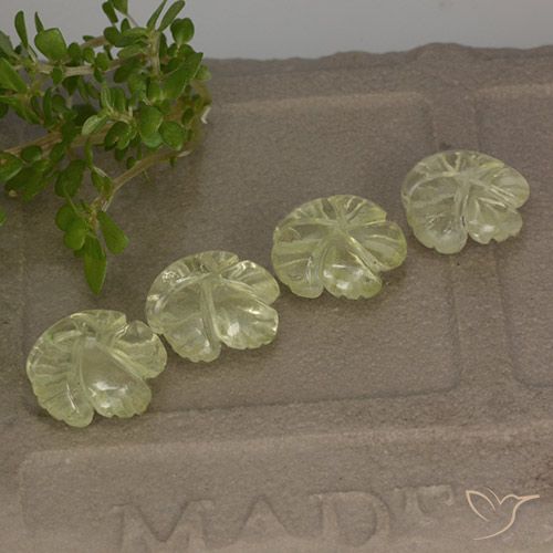 5.58ctw Natural Luz amarela Quartzo, Flor cortada, Transparente