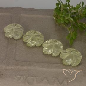Pedras preciosas de Quartzo Luz amarela natural de 5.58 ct, Flor cortada, Transparente