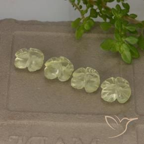 Pedras preciosas de Quartzo Luz amarela natural de 4.39 ct, Flor cortada, Transparente