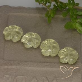 Pedras preciosas de Quartzo Luz amarela natural de 5.20 ct, Flor cortada, Transparente