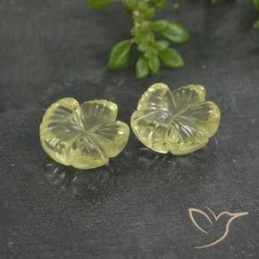 Pedras preciosas de Quartzo Luz amarela natural de 5.20 ct, Flor cortada, Transparente