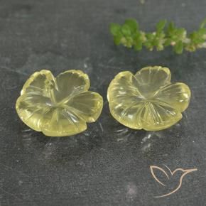 Pedras preciosas de Quartzo Luz amarela natural de 7.33 ct, Flor cortada, Transparente