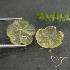 Pedras preciosas de Quartzo Luz amarela natural de 7.33 ct, Flor cortada, Transparente