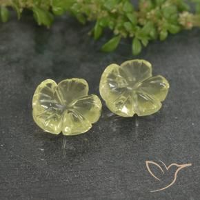 Pedras preciosas de Quartzo Luz amarela natural de 3.62 ct, Flor cortada, Transparente