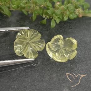 Pedras preciosas de Quartzo Luz amarela natural de 2.62 ct, Flor cortada, Transparente