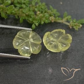 Pedras preciosas de Quartzo Luz amarela natural de 6.36 ct, Flor cortada, Transparente