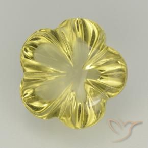 Quartzo amarelo médio Natural 8.01ct, Flor cortada, Transparente