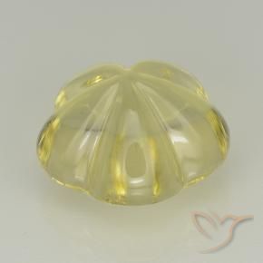 Quartzo amarelo médio Natural 8.01ct, Flor cortada, Transparente