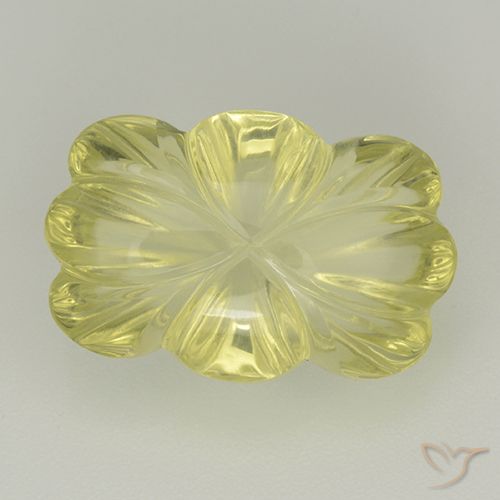8.61ct Natural amarelo médio Quartzo, Flor cortada, Transparente
