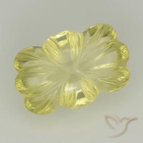 Quartzo amarelo médio Natural 8.61ct, Flor cortada, Transparente