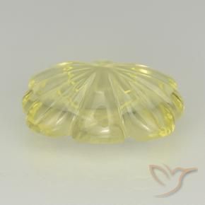 Quartzo amarelo médio Natural 8.61ct, Flor cortada, Transparente