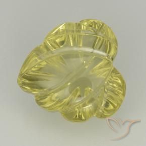 Quartzo Luz amarela Natural 7.02ct, Flor cortada, Transparente