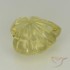Quartzo Luz amarela Natural 7.02ct, Flor cortada, Transparente