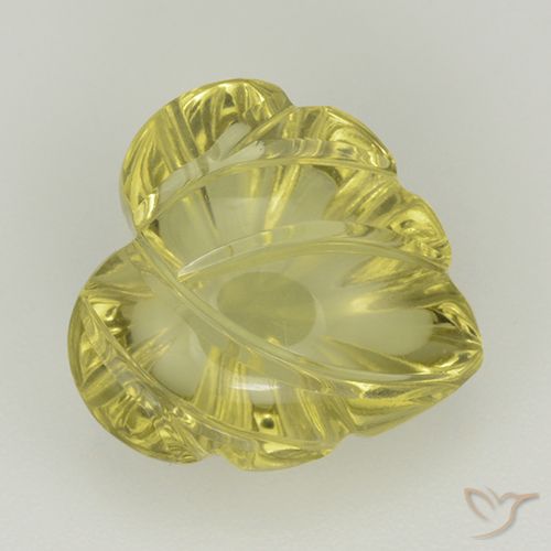 6.81ct Natural amarelo médio Quartzo, Flor cortada, Transparente