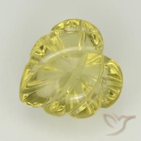 Quartzo amarelo médio Natural 6.81ct, Flor cortada, Transparente