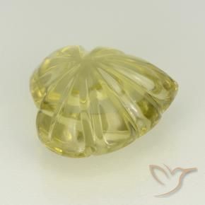 Quartzo amarelo médio Natural 6.81ct, Flor cortada, Transparente