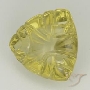 Quartzo amarelo médio Natural 6.21ct, Trilhão, Transparente