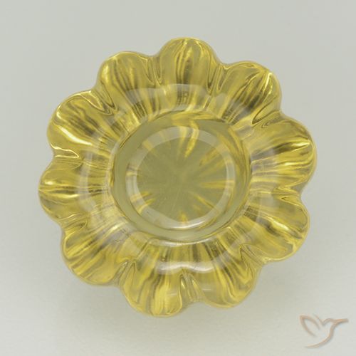 8.52ct Natural Lagoa Amarela Quartzo, Flor cortada, Transparente