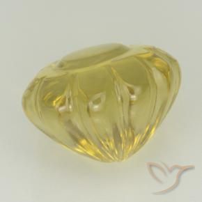 Quartzo Lagoa Amarela Natural 8.52ct, Flor cortada, Transparente