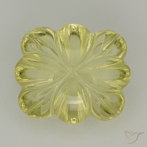8.50ct Natural amarelo médio Quartzo, Flor cortada, Transparente