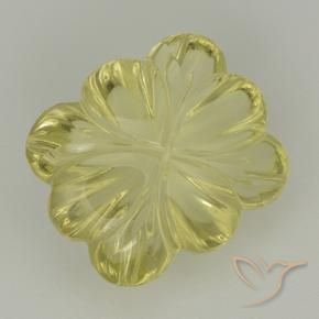 Quartzo amarelo médio Natural 8.50ct, Flor cortada, Transparente