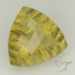 Quartzo Amarelo Abacaxi Natural 6.11ct, Trilhão, Transparente