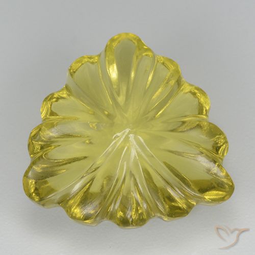 5.70ct Natural Amarelo claro médio Quartzo, Trilhão, Transparente