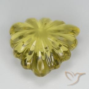 Quartzo Amarelo claro médio Natural 5.70ct, Trilhão, Transparente