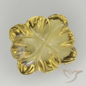 Quartzo Luz amarela Natural 8.05ct, Flor cortada, Transparente