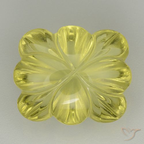 8.98ct Natural Abelha Amarela Quartzo, Flor cortada, Transparente