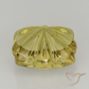 Quartzo Amarelo escuro Natural 7.00ct, Flor cortada, Transparente