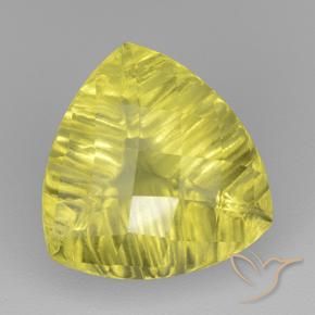 Quartzo amarelo vivo Natural 6.35ct, Trilhão, Transparente