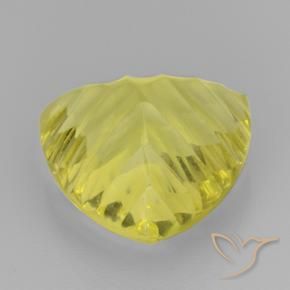 Quartzo amarelo vivo Natural 6.35ct, Trilhão, Transparente