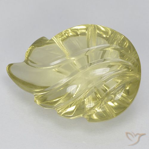 9.19ct Natural Luz amarela Quartzo, Flor cortada, Transparente