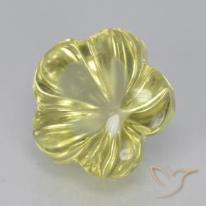 Quartzo Luz amarela Natural 6.56ct, Flor cortada, Transparente