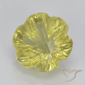 Quartzo Luz amarela Natural 3.67ct, Flor cortada, Transparente