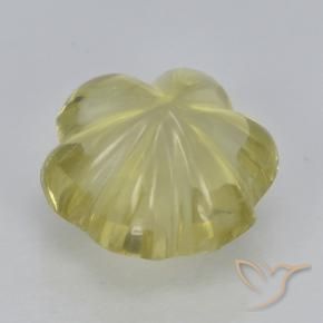 Quartzo Luz amarela Natural 3.04ct, Flor cortada, Transparente